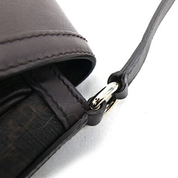 GUCCI Shoulder Bag GG Supreme 336748 Dark Brown PVC Leather 18cm x 31cm x 11.5cm - Picture 6 of 9